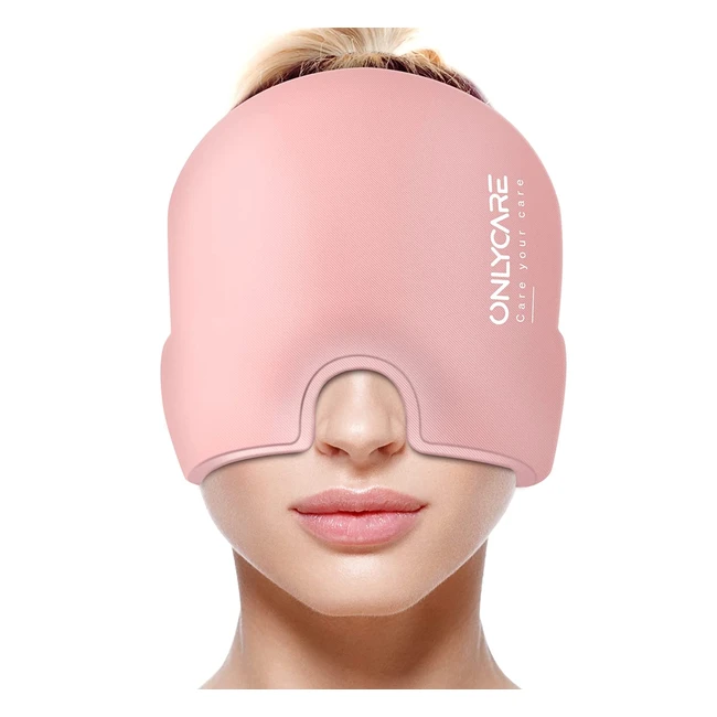 Migräne Maske Mütze Relief Cap - Kopfschmerzen lindern - Pink