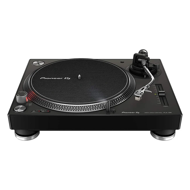 Pioneer DJ PLX500K Direct Drive DJ Turntable Black | High-Quality Sound | Easy Digital Recording