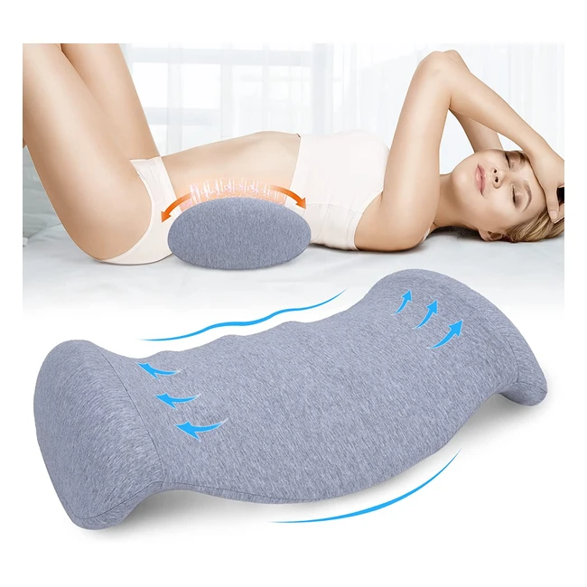 Coussin Lombaire Orthopédique en Mousse à Mémoire de Forme - Soulage la Douleur du Bas du Dos - Design Ergonomique