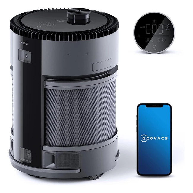 Ecovacs Airbot Z1 WiFi-Luftreinigerroboter mit H13 HEPA-Filter, 3D-Mapping, Kamera und Bluetooth-Lautsprecher