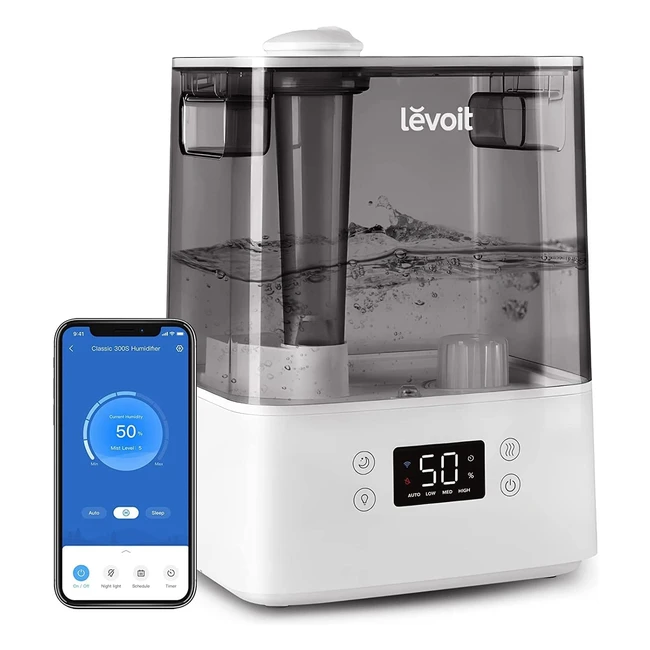 Levoit 6L Luftbefeuchter Topfill Humidifier WLAN 28dB mit App Alexa Steuerung Auto Schlafmodus