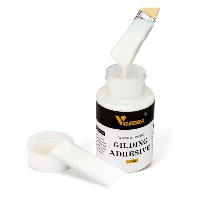 Colle feuille dor pour l'artisanat - L'art de la dorure - 100 ml - Pinceau - Gants