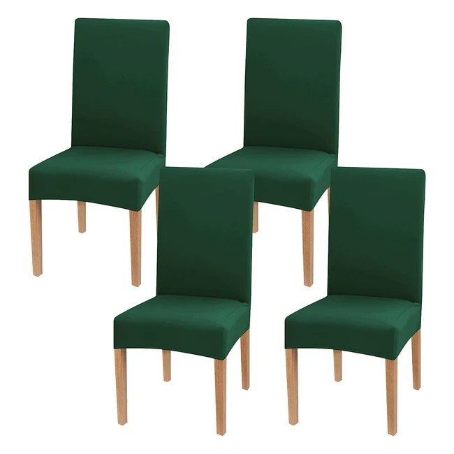 Newthinking Stretch Chair Covers - Dark Green - 4 Pack