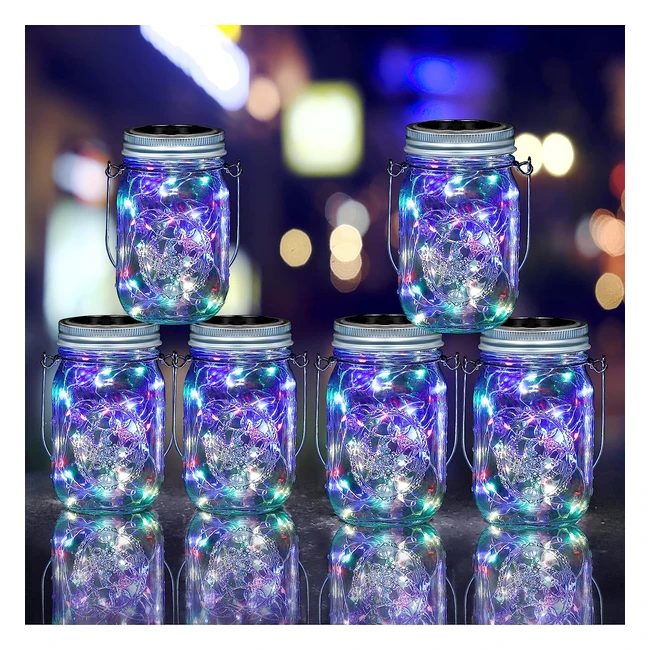 Luci Solari Esterno Giardino - 6 Pezzi 30 LED Impermeabile IP65 - Luminose e Decorative per Matrimonio, Natale e Feste