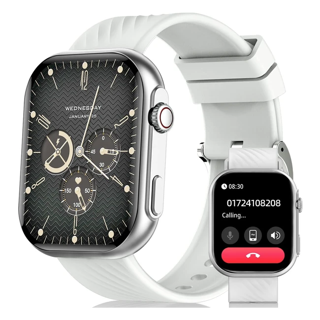 Holalei Smartwatch 201 - Orologio Intelligente Uomo Donna con Effettua e Rispondi alle Chiamate, Smart Watch con Cardiofrequenzimetro e Spo2, Fitness Tracker 123 Modalità Sportive per Android iOS