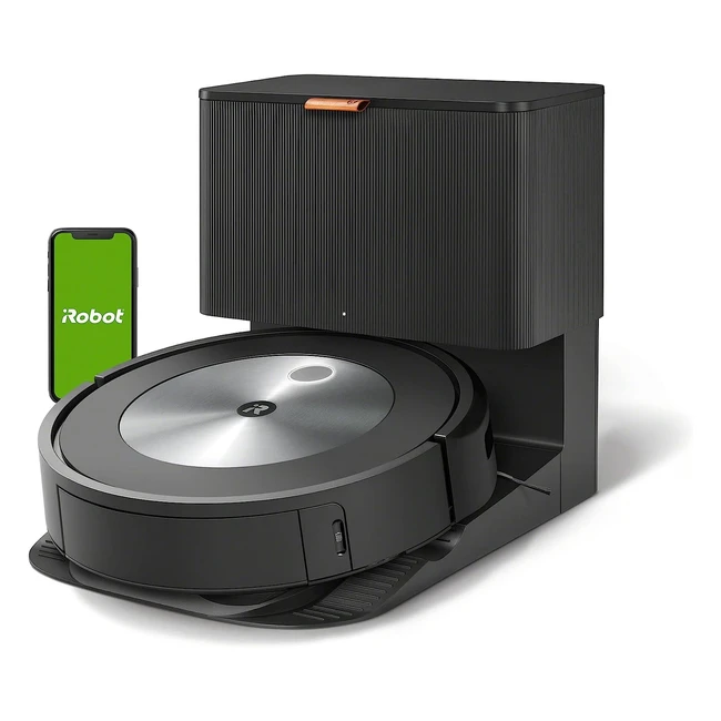 iRobot Aspirateur Robot Connect Roomba J7 avec Système d'Autovidage - 2 Extracteurs en Caoutchouc Multisurfaces - Idéal pour les Animaux - Cartographie Mémorisée et S'adapte à Votre Domicile