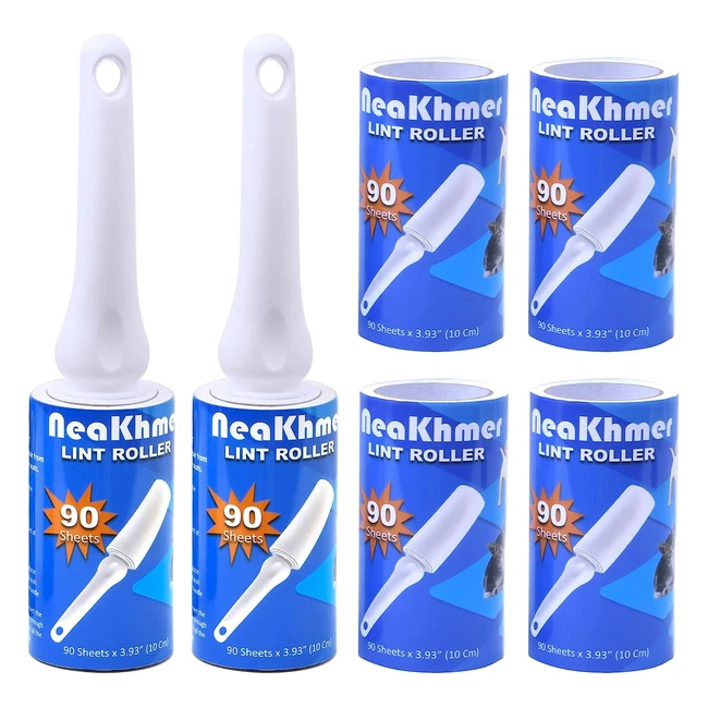 Rullo Pelucchi Extra Appiccicoso per Rimuovere Peli di Animali Domestici - 540 Fogli