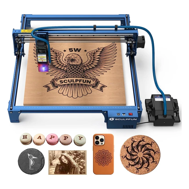 Sculpfun S30 - Incisione Laser Automatica 2 in 1 - Taglierina e Macchina per Incisione - Ref. 006 - Area di Incisione 935x900 mm