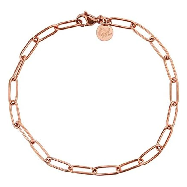 gd gooddesigns est 2015 Gliederarmband Damen Gold 18 Karat Silber wasserfest Edelstahl Feingliedrige Armkette