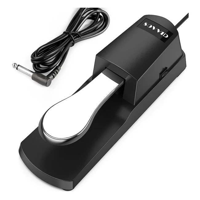 Sovvid Sustain Pedal - Upgrade Universal Piano Foot Pedal with Polarity Switch