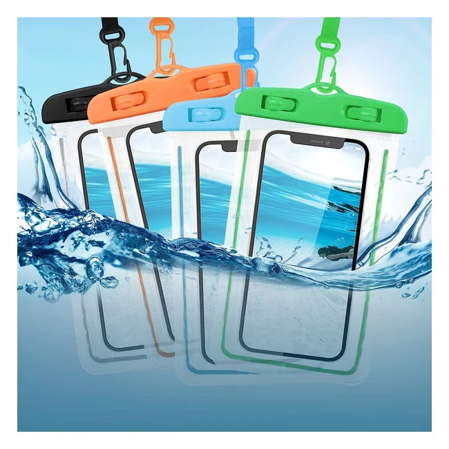 Funda Impermeable Keelyy IPX8 Universal - Protección de Agua para iPhone, Samsung, Xiaomi - 4 Unidades