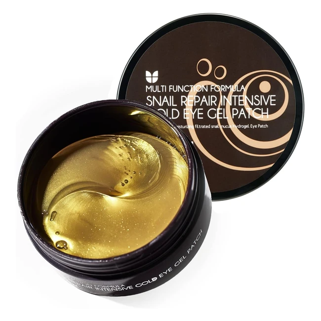 Mizon Mascarillas para Ojos con Oro 24K y Extracto de Baba de Caracol - 30 Pares Parches Antiarrugas