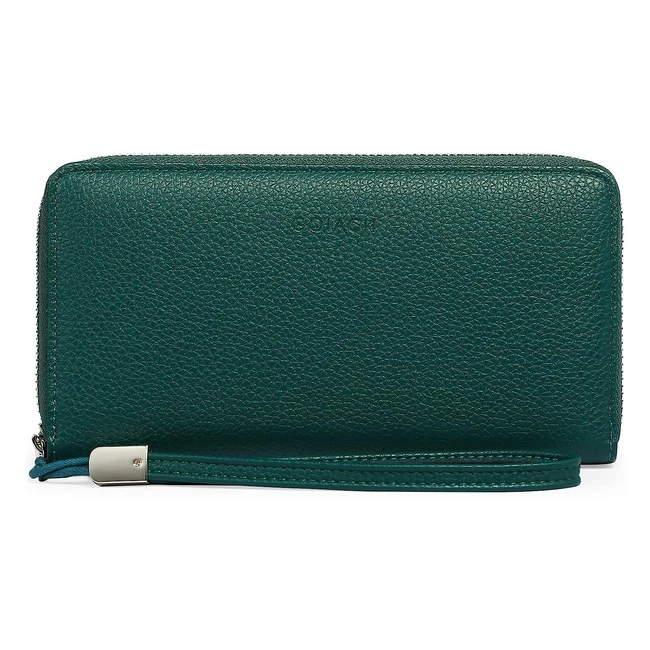 Goiacii Leather Women's Wallet - RFID Blocking, Large Capacity, Detachable Wrist Strap