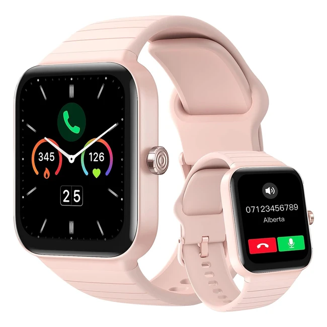 Montre Connectée Femme Bluetooth 18 - Lecteur de Musique - 100 Modes Sportifs - Cardiofréquencemètre - SpO2 - Sommeil - Alexa Intégré - Smartwatch Podomètre Étanche IP68 pour Android iOS
