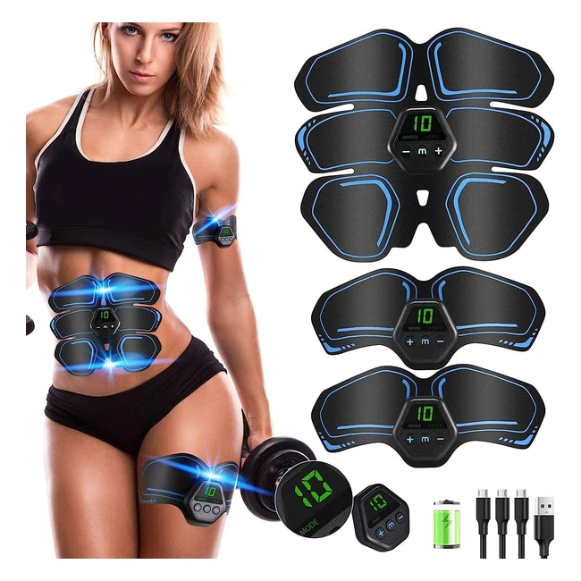 Dispositivo de Entrenamiento EMS - Estimulador Muscular Abdominal Portátil