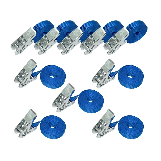 Amazon Basics Spanngurte mit Ratschenschloss 6m lang 25mm breit 800kg belastbar