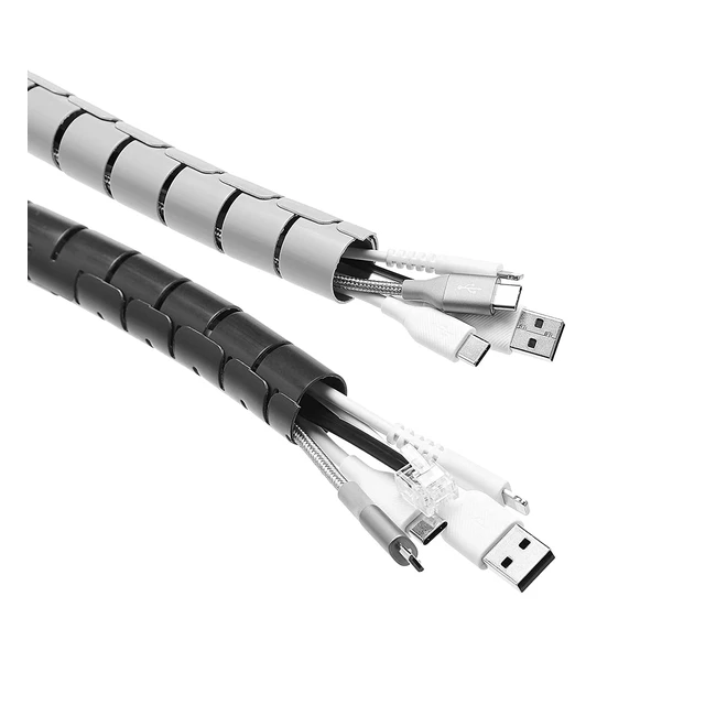 amazoncommercial 1524 cm Kabelschlauch | Mehrere Kabel ordentlich bündeln | Prävention von Kabelsalat und Beschädigungen