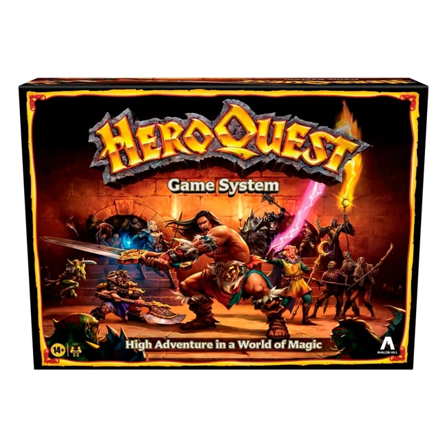Avalon Hill HeroQuest Game System - Fantasy Miniature Dungeon Crawler - Ages 14+ - 25 Players