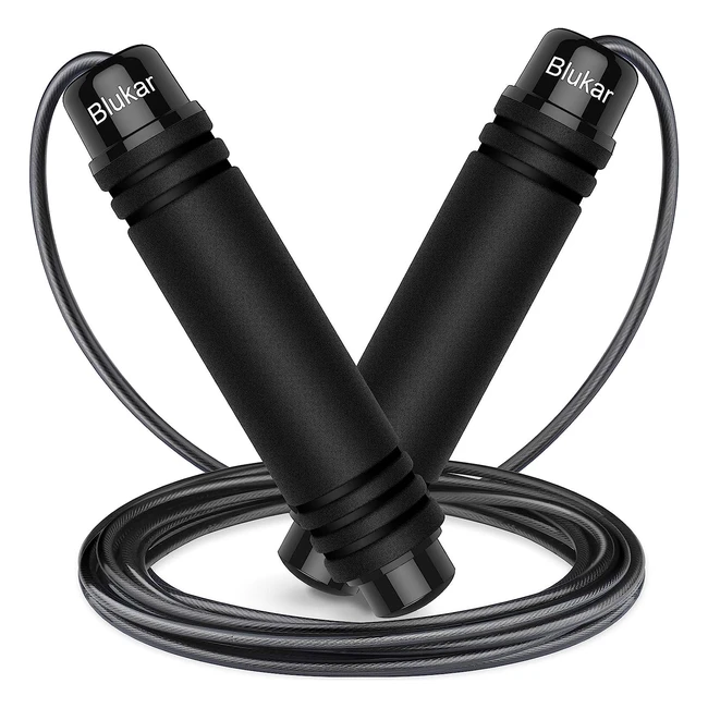 Blukar Springseil mit hautfreundlichen Schaumstoffgriffen verstellbare Lnge 