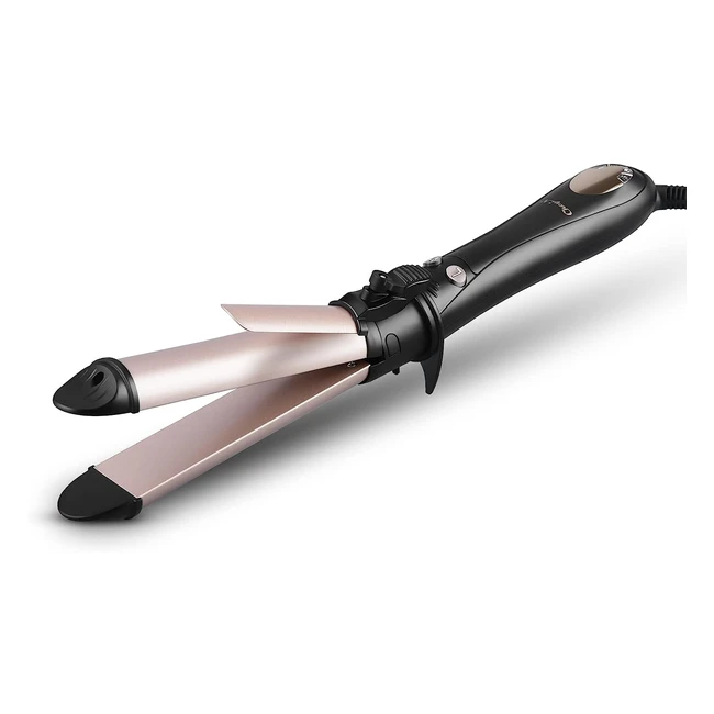 Piastra per capelli e arricciacapelli 2 in 1 - Tecnologia ceramica, display LCD, 11 temperature