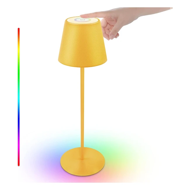 Lámpara LED recargable UUFFOO, regulable, 8 colores, acero inoxidable, impermeable IP54, para interiores y exteriores