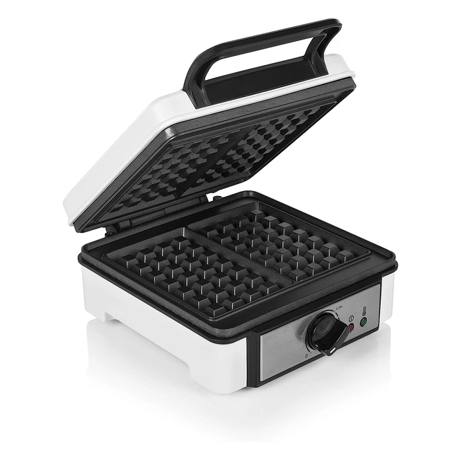 Princess 132397 Waffeleisen Belgische Waffelform einstellbare Hitzeeinstellung 1200 Watt 07 Meter Kabellänge 198 x 198 cm Form Antihaftbeschichtung
