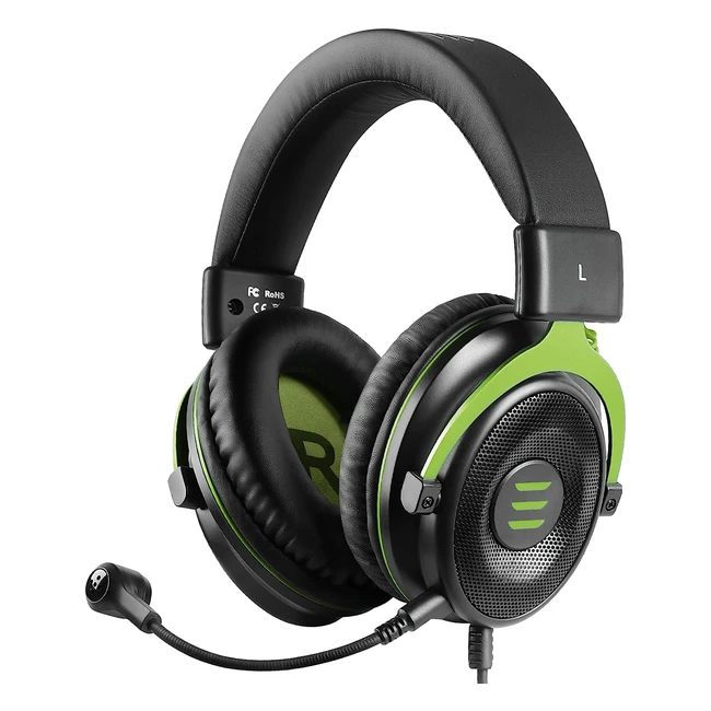 Eksa E900 Gaming Headset for PC with Lights, PS4 Headset with Microphone, Noise Cancelling Mic, Stereo Sound, Xbox One Headset for PS5 Laptop Computer