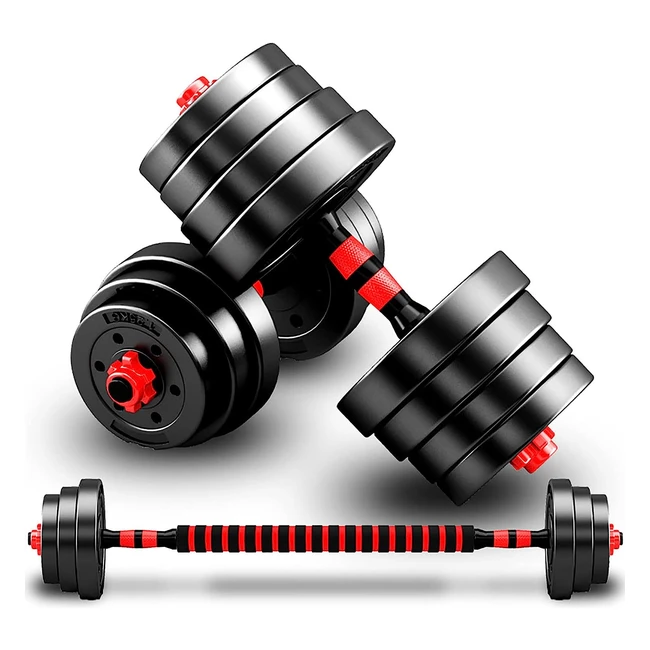 Mancuernas Ajustables Baratas - Set de Pesas 2 en 1 de Dumbbell con Barras - Entrenamiento en Casa