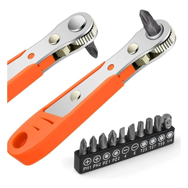 Cacciavite a cricchetto 110mm mini chiave a cricchetto 635mm 14 magnetico doppia cacciaviti