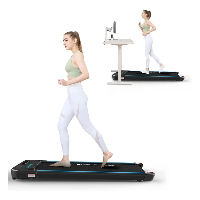 Citysports elektrisches Laufband WP2 mit Bluetooth und LCD-Display, max. 6 km/h, ideal für Fitness zu Hause und im Büro