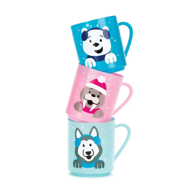 Lot de 4 tasses pour enfant Baker Ross Polar Pals AV840