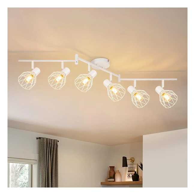 Lámpara de techo LED 6 focos - Diseño elegante y ahorro de espacio