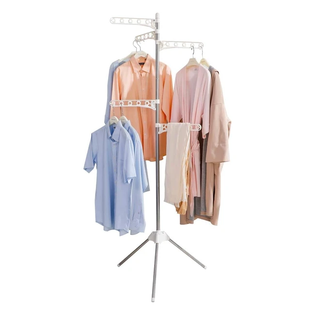 Séchoir à linge pliable Baoyouni, trépied en métal, installation facile, pour intérieur et extérieur