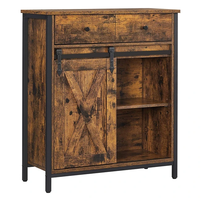 Meuble de Rangement Buffet Cuisine Vasagle 30x70x80cm Style Campagnard Marron Ru