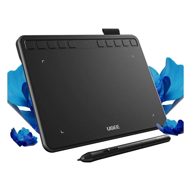 Tableta gráfica Ugee S640 ultradelgada con inclinación de lápiz óptico sin batería 8192 sensibilidad a la presión