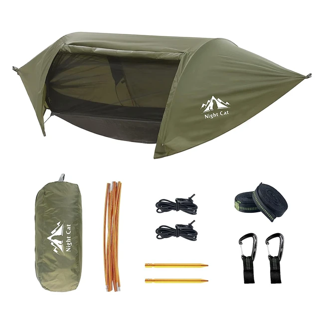 Amaca Tenda Impermeabile Antipioggia Night Cat - Escursionismo Campeggio Giardino