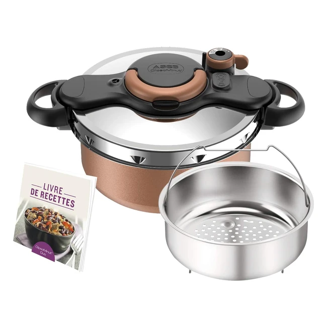 Autocuiseur Seb Clipsominut Duo 5L Effet Cuivre - Antiadhésif - Tous Feux Induction - P4705101