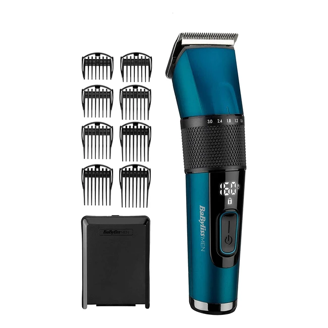 Babyliss Japanisches Stahl Digital Haarschneider E990E - Präzise Schnitte - Kabellos - 160 Min Laufzeit - Blau