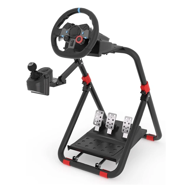 Foldable Racing Wheel Stand for Logitech G29/G923/G920 and Thrustmaster T300/T248/T80 - Adjustable Height/Angle - PS5/PS4/Xbox