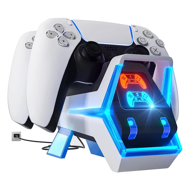 Fast Charging PS5 Controller Charger Station - Dual Play LED Indicator - Fenoli