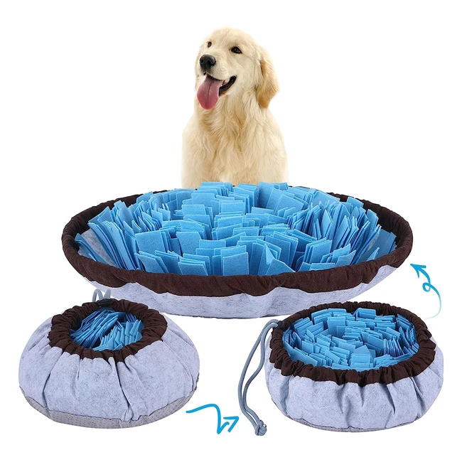 Homemall Adjustable Snuffle Mat for Dogs - Enrichment Pet Foraging Mat for Smell Training - Slow Eating Dog Treat Dispenser