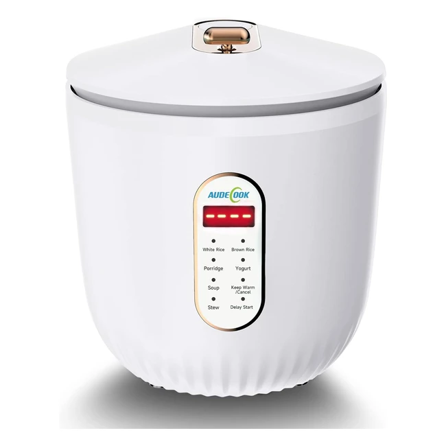 Audecook Rice Cooker Small 2L - Mini Rice Cooker for 14 People - Compact & Portable