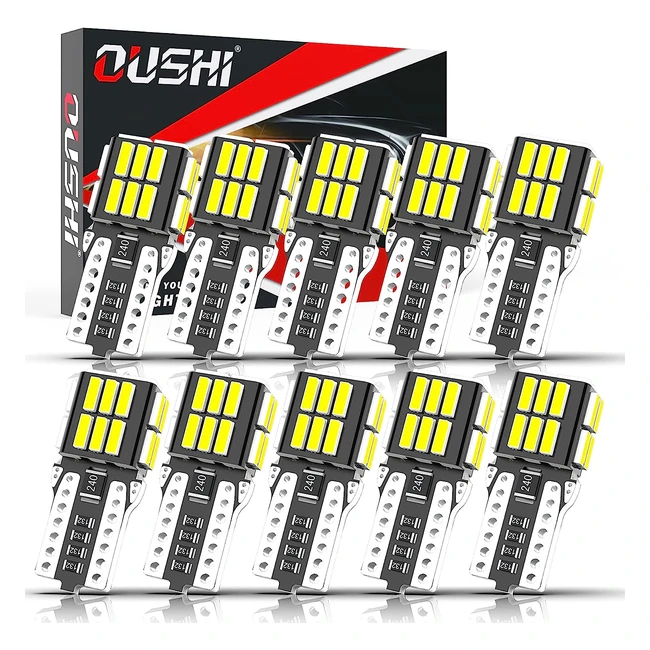 Ampoules de voiture LED T10 W5W Oushi Canbus sans erreur - 10 pcs