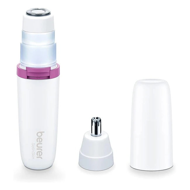 Beurer HL 16 Gesichtsrasierer - Elektrischer Haarentferner für Damen - Entfernt Gesichts-, Nasen- und Ohrhaare - Schnell und einfach für unterwegs
