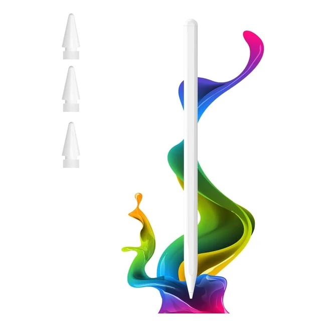 Stylet certifié Apple MFi pour iPad 6789 Génération iPad Pro 11129 3e4Air 34Mini 56 avec inclinaison, rejet de paume, adsorption magnétique - Stylo