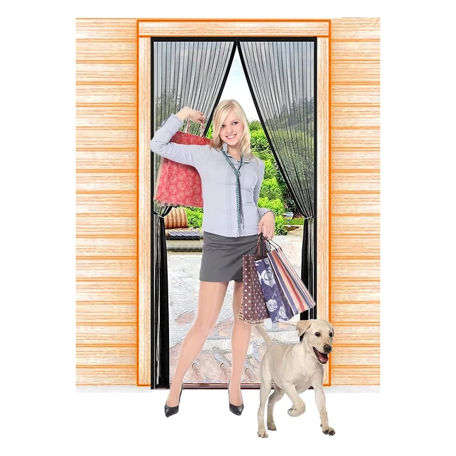 Mosquitera magnética para puerta 120x220cm - Anti mosquito - Cierre automático