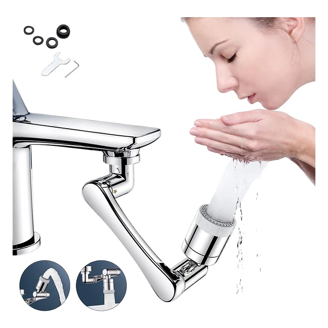 Prolunga rubinetto cucina Zeyxinh - 1440 rotante - Modalità uscita acqua - Adatta a rubinetti filettati M20 M22 M24