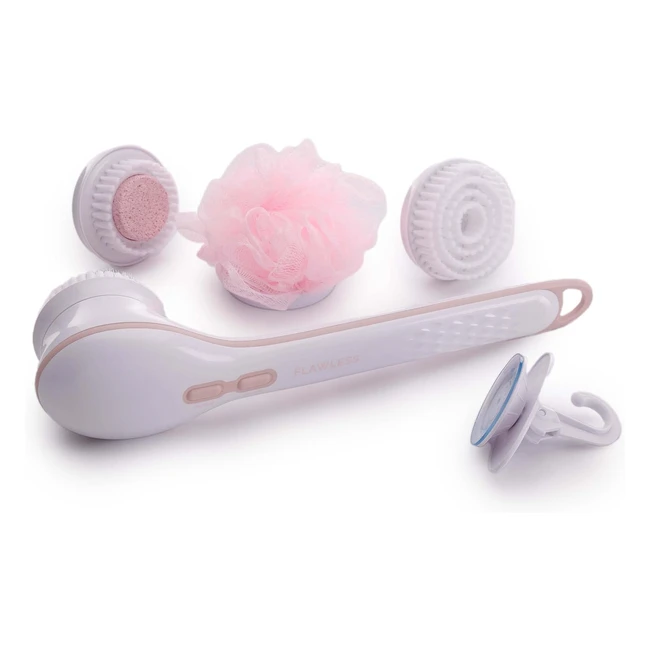 Flawless Cleanse Spa Electric Body Brush - Full Body Spa Experience - 3 Multipur