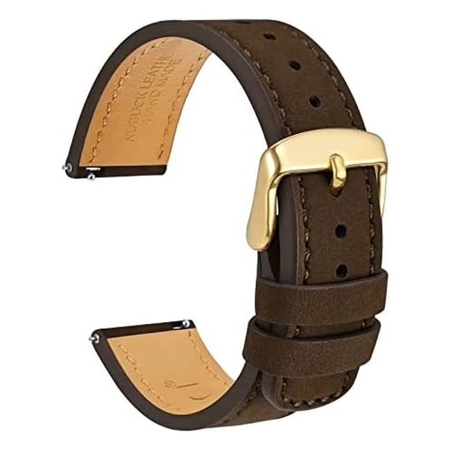 Cinturino in Pelle Nabuk Wocci Retr - Sgancio Rapido - 18mm 20mm 22mm