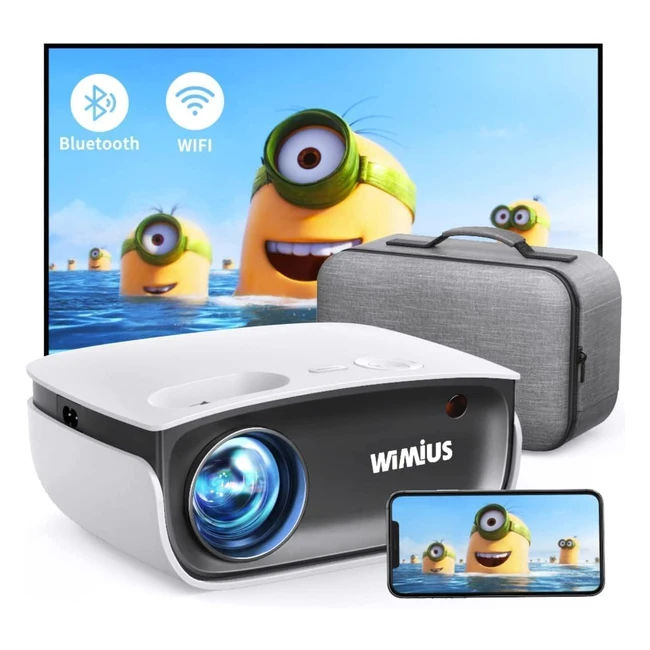 Vidéoprojecteur WiFi Bluetooth 7500 lumens Wimius Full HD 1080p Zoom 50 Home Cinéma